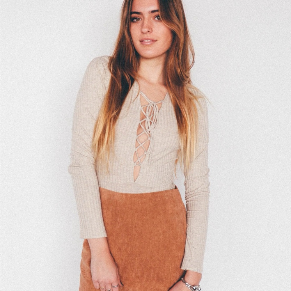 Mila Lace Up Bodysuit